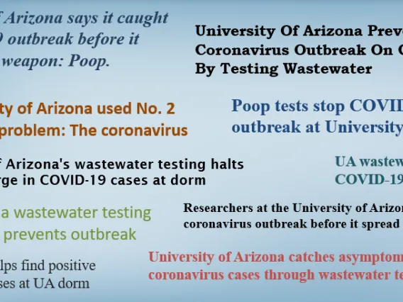 Headlines about wastewater-based epidemiology