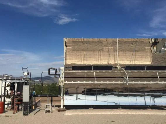 Photo of a solar trough