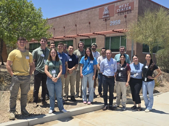 Field School attendees in front of WEST Center building