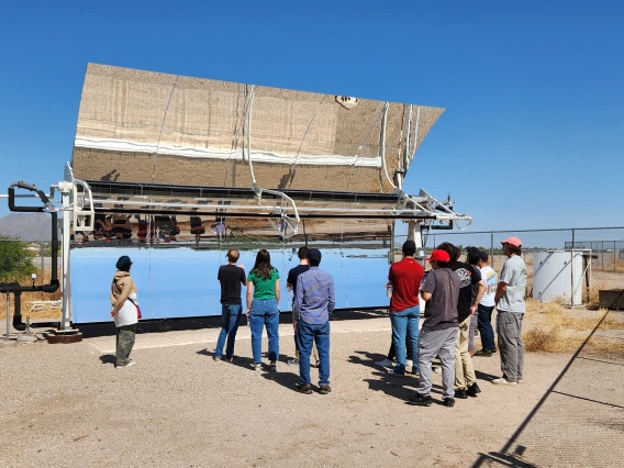 Group visiting the UA Solar Site