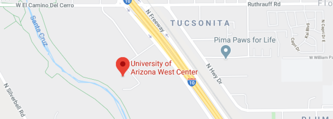 Screenshot of WEST Center location on illustrated Google Maps.