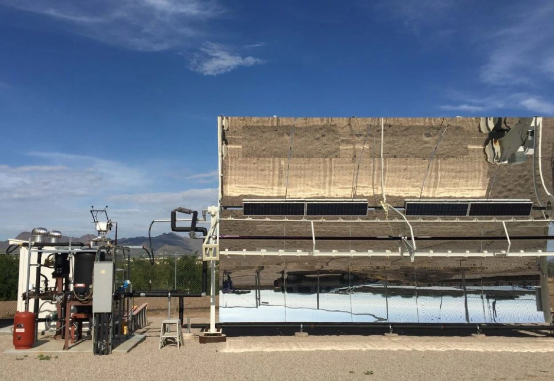 Photo of a solar trough