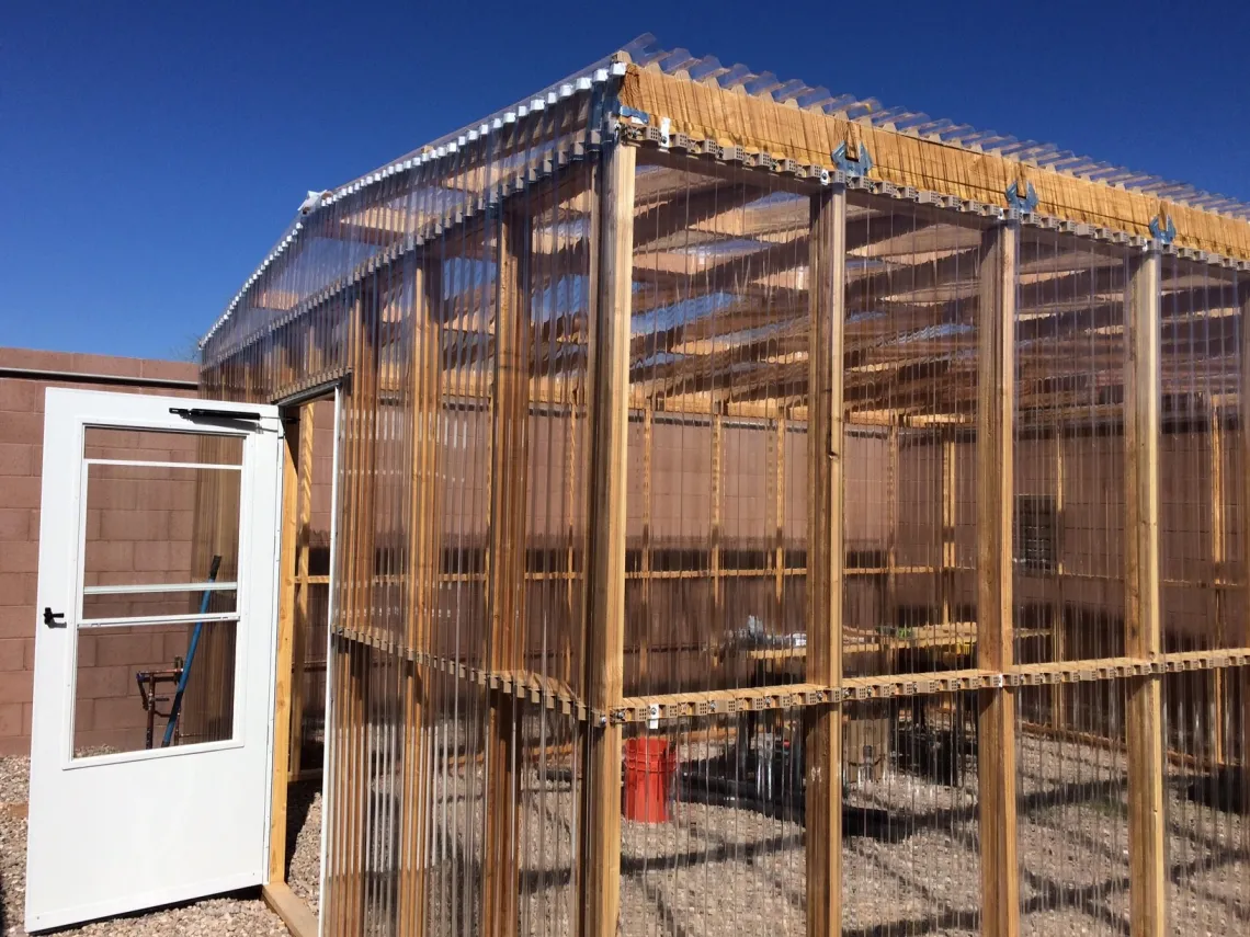 WEST greenhouse for irrigation study - under construction