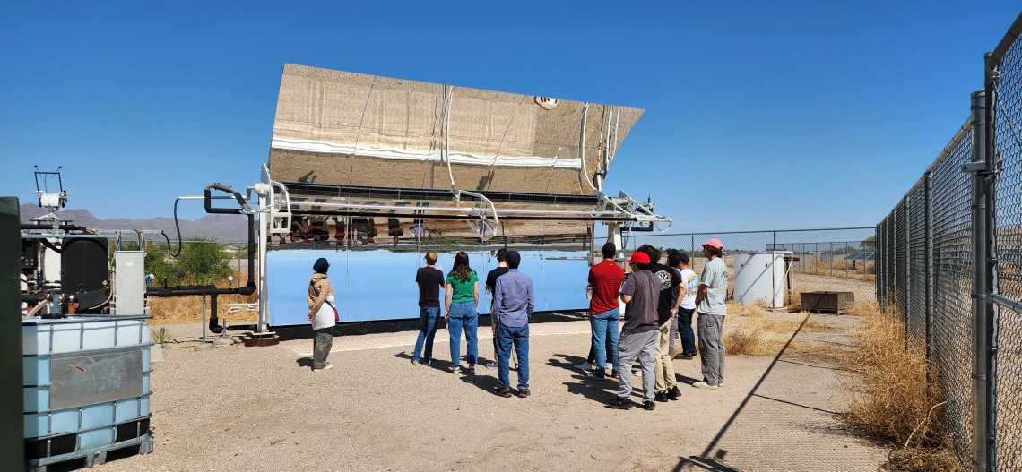 Group visiting the UA Solar Site