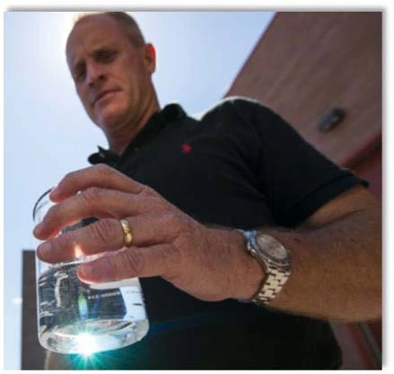 Jeff Prevatt, first batch of purified water