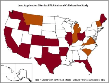 PFAS study site map