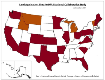 PFAS project sites map