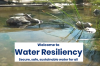 Water Resiliency text over photo of pond